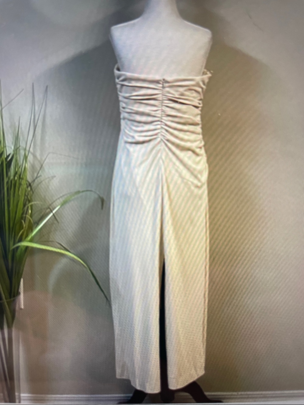 M.  ZARA Gorgeous Strapless Cream Dress - Picture 3 of 8